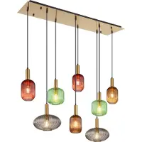 Globo Hanglamp Normy 8-lichts multicolor