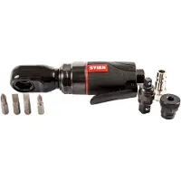 Stier - Set van multifunctionele ratel schroevendraaiers - 32-M 1/4'' + 3/8'' 63 bar 850 rpm
