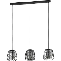 Eglo Draad Hanglamp Floresta 3l Met Smoke Glas
