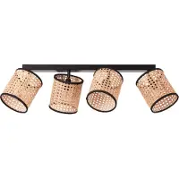 Brilliant Spots Wiley 4-lichts zwart met rotan