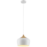 LINDBY Hanglamp Vilsera, dimbaar, wit / opaal, Woon-/ Eetkamer, metaal, Scandinavisch, hanglamp