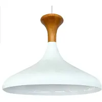 Bamyum Champion Hanglamp Van Hout, 35 cm Wit Hanglamp Metaal E27