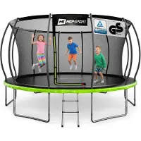 Hop-Sport Hop Sport HS-PT14I – Trampoline – Ø427 cm 14FT – Binnenveiligheidsnet Pompoen – Incl. Ladder