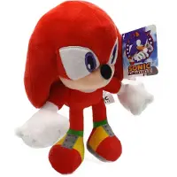 Play Knuckles pluche knuffel, 30 cm, rood, uit de serie Sonic The Hedgehog