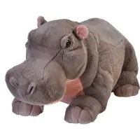 Wild republic Living Earth serie - Knuffel Nijlpaard - pluche - knuffeldier - 76 cm - wilde dieren