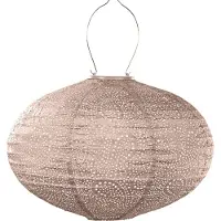 Lumiz Tuinlamp op zonne energie - Buitenverlichting - Tuinverlichting - Buitenlampjes - Tuinlampjes - Solar Lampion - Oval - 40 cm - Goud