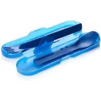 Human Gear - reisbestek - lichtgewicht - Trio - Blue - campingbestek - herbruikbaar