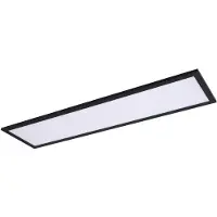 LINDBY LED-paneel Enhife, zwart, Werkkamer / Kantoor, Modern, LED plafondlamp