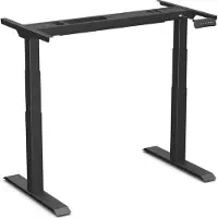 Worktrainer - Updesk Pro Zit Sta Bureau - Hoogte 58 - 123 cm - Breedte 120 - 200 cm - Elektrisch Frame - In hoogte verstelbaar Bureau Onderstel - Zwart - Met Geheugenfunctie