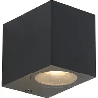 QAZQA Moderne wandlamp zwart GU10 50mm IP44 - Baleno