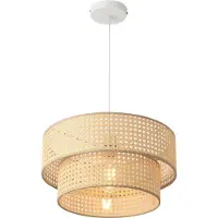 Lux.pro Design hanglamp Ascot 12xØ40 cm E27 wit rotan look