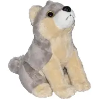 Wild republic Knuffel Wolf 20 Cm Pluche Grijs/taupe