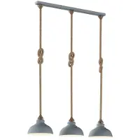 LINDBY Hanglamp Chaby, dimbaar, alu / grijs / zink, Woon-/ Eetkamer, metaal, Vintage, hanglamp