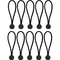 Proplus Set van 10 Tentspanners 15 cm – Voor tentzeil partytent en spankoord – Met kunststof bal – Zwart