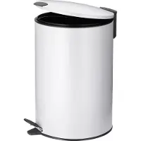 kela Prullenbak Mats met Pedaal Wit 12 liter