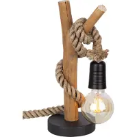 Globo Houten Tafellamp Nerida Met Touw