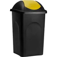 Stefanplast Prullenbak - Klapdeksel 60L 68x41x41cm Kunststof – Geel