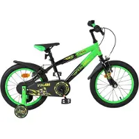 Volare Strike Kinderfiets - Jongens - 16 inch - Zwart Groen - Twee Handremmen