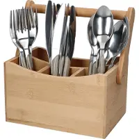 MamboCat Bamboe bestekhouder met bestek voor 6 personen - 23492119, 805543, 805536, 805529