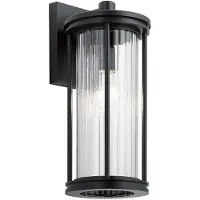 Elstead Lighting LED Wand Buitenlamp Barras | 1X E27 Max 40W | IP44 | Dimbaar | Black