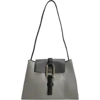 Furla Leren Schoudertas Nuvola Shoulder Bag Cenere + Soil + Nero Grijs