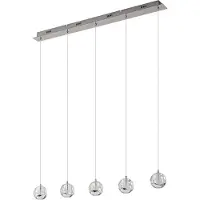 LUCANDE Hanglampe , Hayley, Doorzichtig, Woonkamer, Glas, Modern