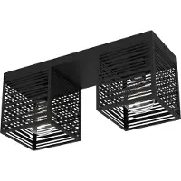 Eglo Plafondlamp Piedritas Zwart 2x E27