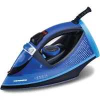 Heinner Stoomstrijkijzer met Stoomjet en Keramische Zoolplaat – 2400W– Druppelstop – Zelfreinigend – 320ml – Zwart/Blauw