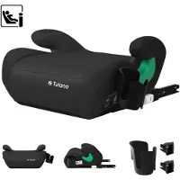 Tulano Cabby 35 Isofix Autostoelverhoger met Rugleuning - Zitverhoger - Kinderzitje 125-150 cm - Zwart