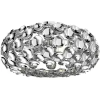 LINDBY Plafondlamp Reza, dimbaar, chroom / zilver, Hal, Kunststof, Modern, plafondlamp