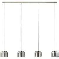 LUCANDE Hanglamp Diano , alu / grijs / zink, Woon-/ Eetkamer, Glas, Design, hanglamp
