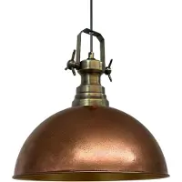 Bamyum Hanglamp Industrieel Metaal Groot 40 cm Koperkleur Hanglamp