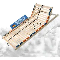 Coemo 7-zone Lattenrost MULTIRA - Houten Lattenbodem met Verstelbaar Hoofdeinde, 5-Voudige Hardheidsverstelling, 28 Flexibele Latten en Geschikt voor Alle Matrassen, 90x200 cm, voordelige kit