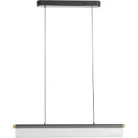 LUCANDE Hanglamp Alania, dimbaar, helder / transparant, Woon-/ Eetkamer, Kunststof, Modern