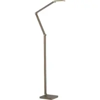 Paul Neuhaus Vloerlamp SAMSKY, dimbaar, brons / oud-messing, Woon-/ Eetkamer, Aluminium, Modern, vloerlamp