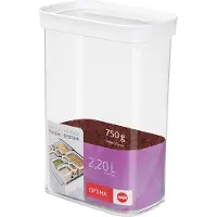 EMSA Optima Rechthoekig Doos 2.2l Transparant, Wit