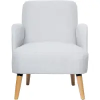 Meet by Paperflow Fauteuil Paperflow Brooks - massief hout - retrodesign - gestoffeerd - polyester bekleding - antraciet