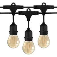 LEDVION - Lichtsnoer Buiten 10M - 10 Gouden E27 LED Lampen - IP65 Waterdicht - 2100K - Warm Wit - Sfeerverlichting Tuinverlichting