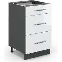 Vicco Fame-Line Keukenonderkast – 50 cm zonder werkblad Wit Hoogglans