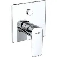Kludi Pure & Style UP bad-/douchecombinatie, inbouwmodel, push-set met functionele unit, chroom, 1 stuk.