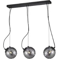 ITALUX Moderne zwarte PERONA hanglamp voor woonkamer - 70cm
