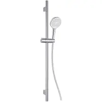 Kielle Oudee - Set met douchekop EcoSpare, douchestang en doucheslang, chroom/wit 20402SE50