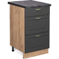 Vicco Fame-Line Keukenonderkast – 50 cm, WB Antraciet Antraciet-goud