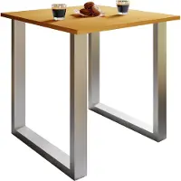 VCM Premium houten eettafel Keukentafel Eettafel Tafel Xona U Zilver