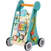 Teamson Kids Kinderopvang, speelgoedlaboratorium, houten loopfiets en activiteitencentrum, blauw, model PS-T0008