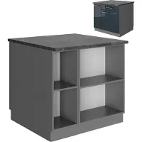 Vicco Fame-Line Keukenkasten – 90 cm met lade, zonder werkblad Donkerblauw hoogglans