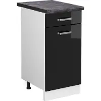 Vicco R-Line Keukenonderkast – 40 cm, WB Antraciet Zwart hoogglans