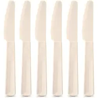 Orion Tafelmessen Plastic Crème 6 stuks - Tafelmessenset - Messen