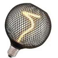 Ledvance LED lamp E27 | Globe G125 | Zwart | Decor Spiral | 1800K | Dimbaar | 3.5W (14W)