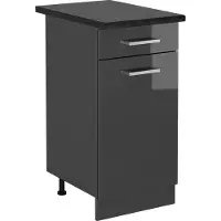 Vicco R-Line Keukenonderkast – 40 cm, WB Antraciet Antraciet Hoogglans